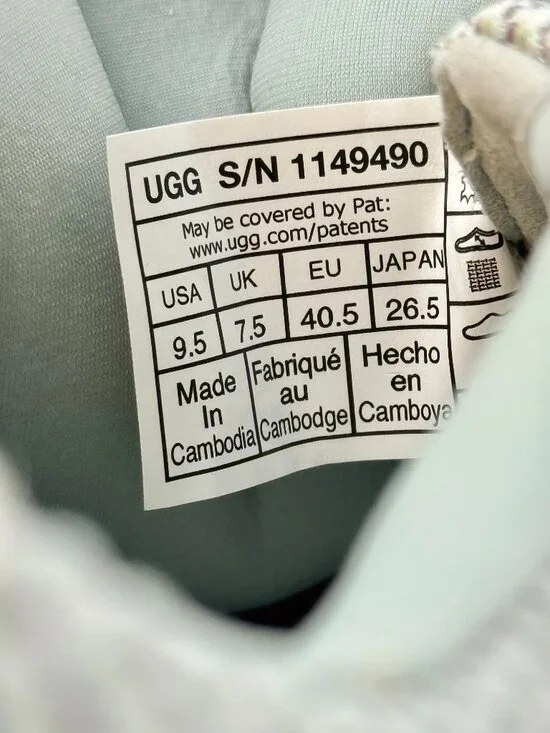 Women's 9.5 UGG Marin Mega Lace Platform Suede Sneakers - Greyhound - Picture 9 of 9